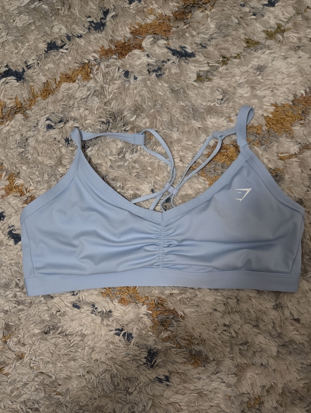 Gymshark Powder Blue Strappy Sports Bra
